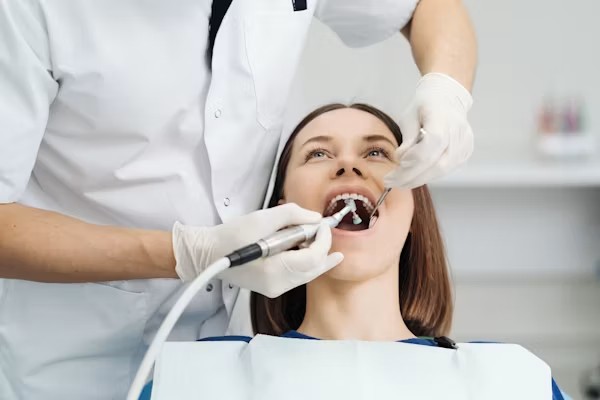 Dentist using an intraoral scanner with a full service dental lab in California