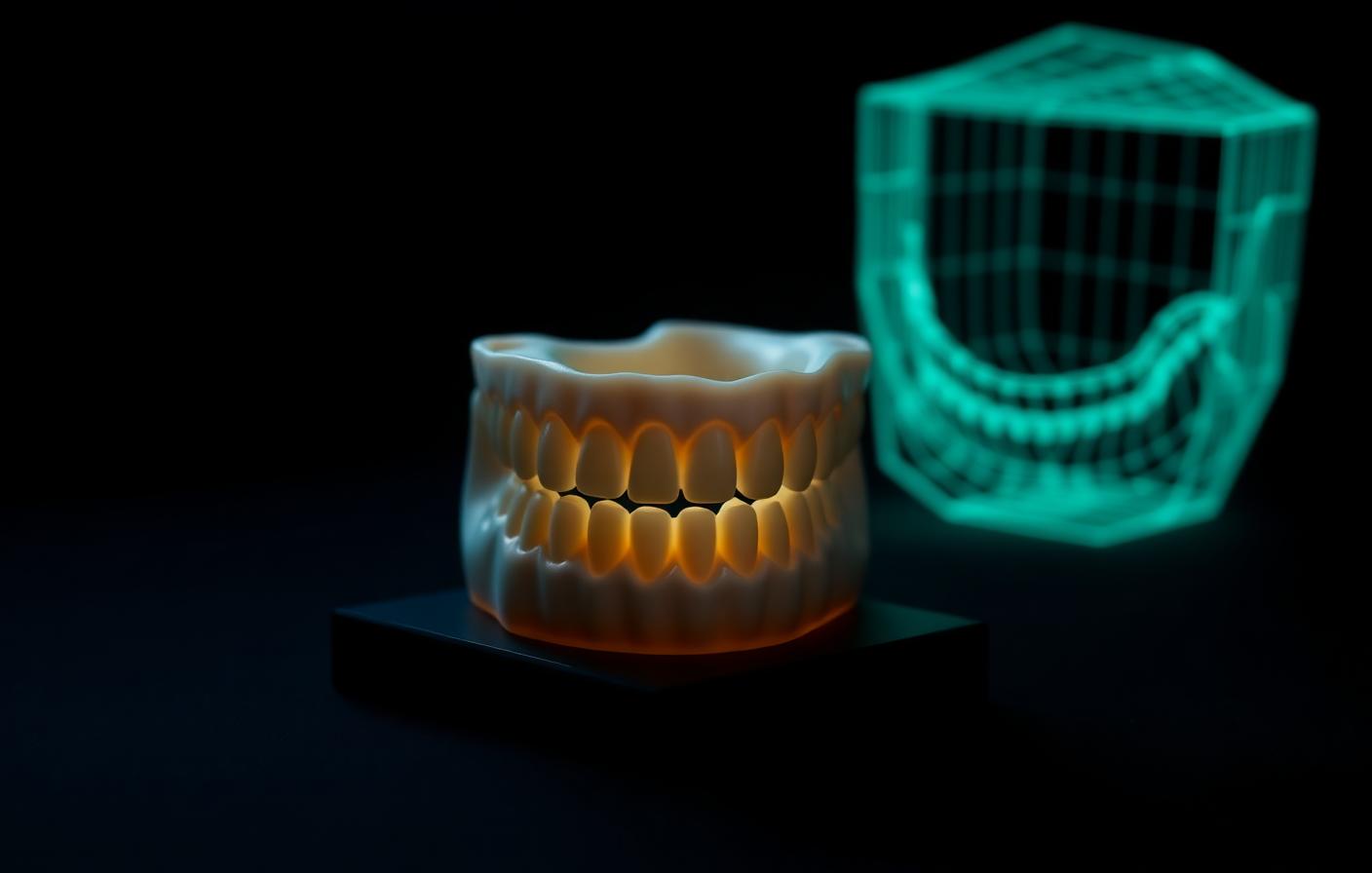 dental scan conversion in California turning a plaster model into an editable CAD file
