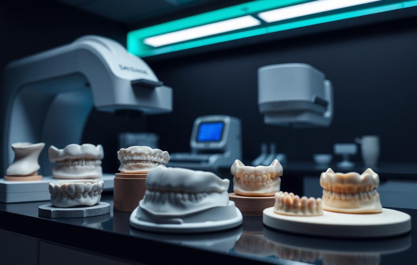 precision 3D scanner converting a plaster dental model into a CAD-ready digital file