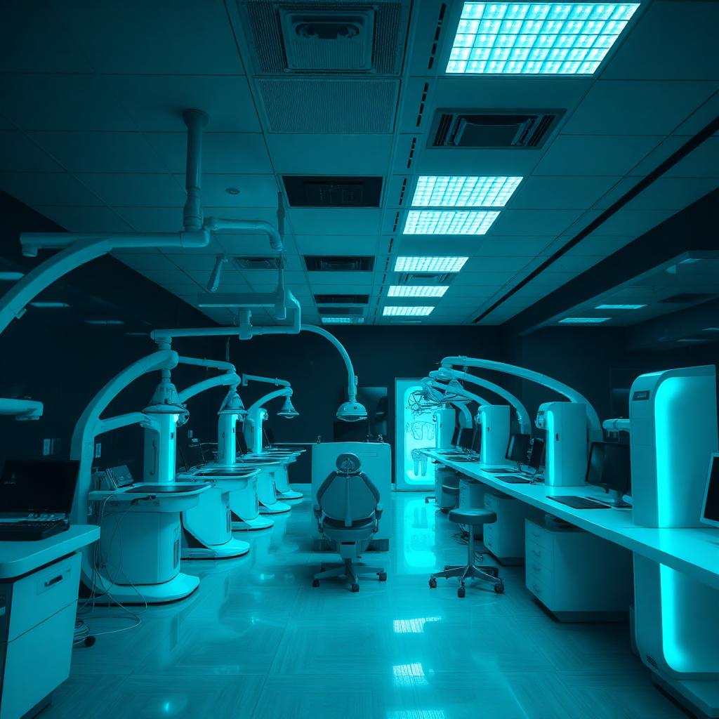 Digital dental laboratory floor with scanners and workstations, Analog to Digital in Clovis, CA