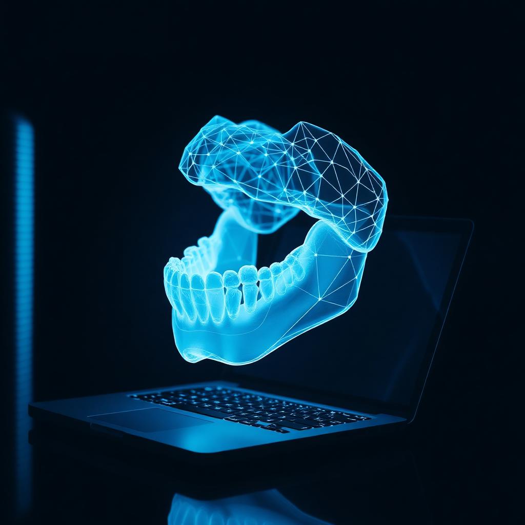Digital dental file mesh transferred to a laptop workstation, Analog to Digital in Firebaugh, CA